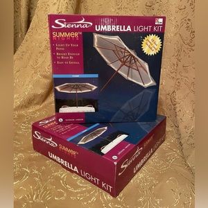 Lot Of 2 NIB Sienna Summer Nights Umbrella Light Kit 18 Ft Power Cord 231 Lights